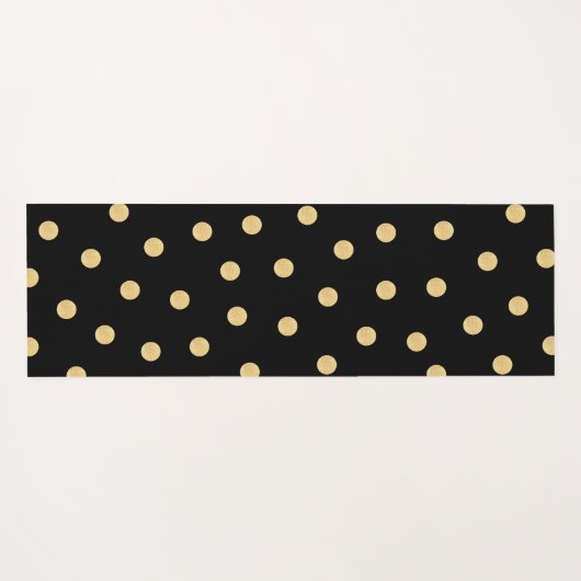 Monogramm Einzigartiger Schwarzer Goldmatte Yogamatte (Rückseite (Horizontal))