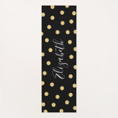 Monogramm Einzigartiger Schwarzer Goldmatte Yogamatte (Vorderseite)
