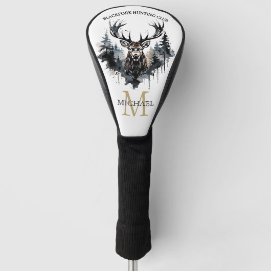 Monogramm-Elchjagdclub Golf Headcover (Vorderseite)