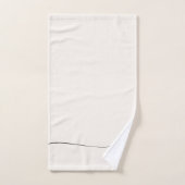 Monogramm Elegant Calligraphy Minimal neutral Badhandtuch Set (Handtuch)