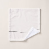 Monogramm Elegant Calligraphy Minimal neutral Badhandtuch Set (Waschlappen)