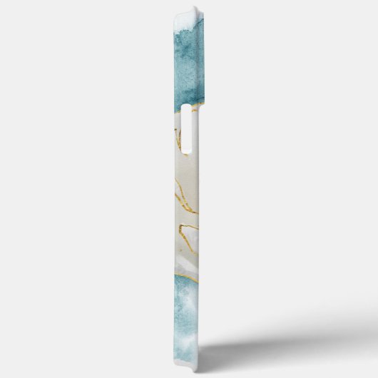 Monogramm Elegant Einfache Weiße Blume Wasserfarbe Case-Mate iPhone Hülle (Rückseite / Rechts)