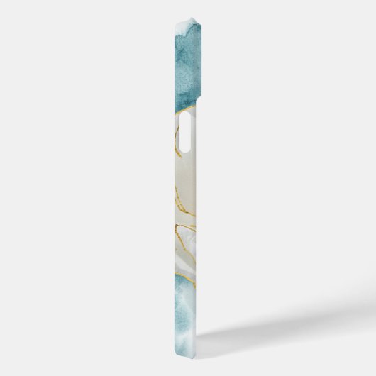 Monogramm Elegant Einfache Weiße Blume Wasserfarbe Case-Mate iPhone Hülle (Rückseite / Rechts)