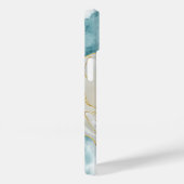 Monogramm Elegant Einfache Weiße Blume Wasserfarbe Case-Mate iPhone Hülle (Rückseite / Rechts)