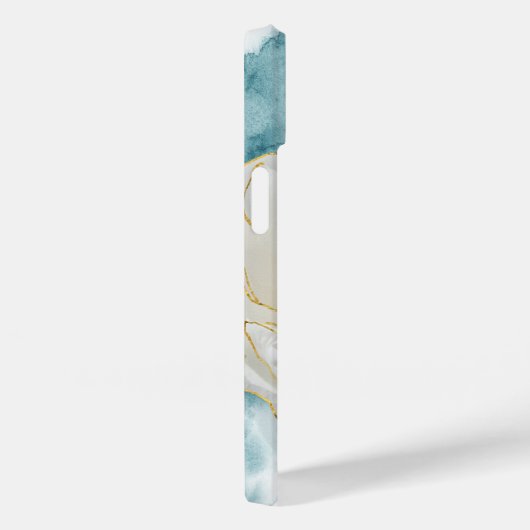 Monogramm Elegant Einfache Weiße Blume Wasserfarbe Case-Mate iPhone Hülle (Rückseite / Rechts)