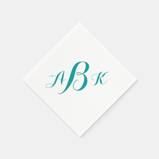 Monogramm, elegant, Hochzeit, Serviette (Ecke)