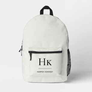 Monogramm Elegant Modern Minimal Rosé Elfenbein We Bedruckter Rucksack