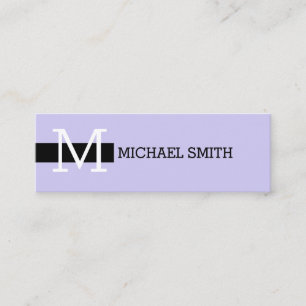 Monogramm Elegant Moderne Seife & Schwarz Mini Visitenkarte