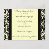 Monogramm Elegant Orchid Save the Date Postkarte (Rückseite)