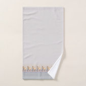 Monogramm, Elegant, Pferde auf Gainsboro aschgrau Badhandtuch Set (Handtuch)