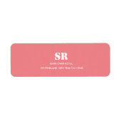 Monogramm Elegant Rosa Minimal (Vorne)