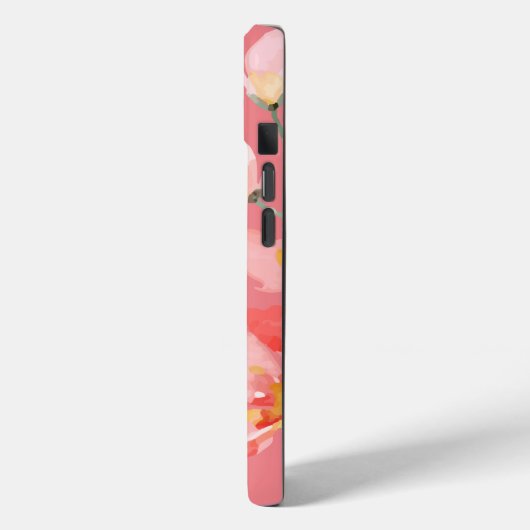 Monogramm Elegant Rosa Wasserfarbe Case-Mate iPhone Hülle (Rückseite / Links)