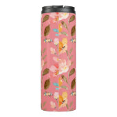 Monogramm Elegant Rosa Wasserfarbe Thermosbecher (Rückseite)
