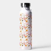 Monogramm Elegant Rosa Wasserfarbe Trinkflasche (Links)