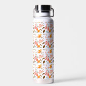 Monogramm Elegant Rosa Wasserfarbe Trinkflasche (Rückseite)