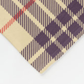 Monogramm, elegant schottisch-beige, karierter Tar Fleecedecke (Ecke)
