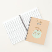 Monogramm Elegante abstrakte und getrocknete Blume Notizblock (Innenseite)