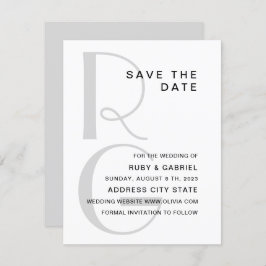 Monogramm. Elegante, einfache Typografie Save The Date