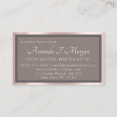 Monogramm Elegante Ernennung Rose Blumenrahmen Visitenkarte (Rückseite)