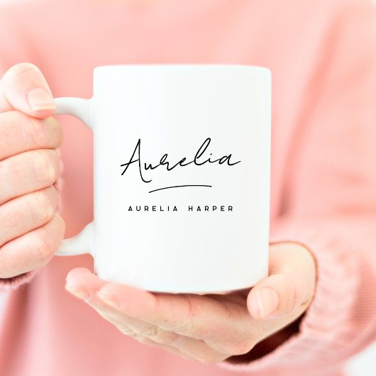 Monogramm Elegante Klassische Personalisierte Sign Kaffeetasse