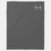 Monogramm Elegante Moderne benutzerdefinierte Vorl Fleecedecke (Vorderseite)