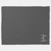Monogramm Elegante Moderne benutzerdefinierte Vorl Fleecedecke (Vorderseite (Horizontal))