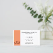 Monogramm Elegante Moderne einfache Vorlage Visitenkarte (Stehend Vorderseite)