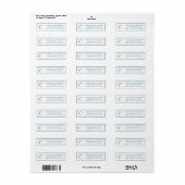 Monogramm Elegante Navyblaue Rand Korrespondenzpap (Vorne)
