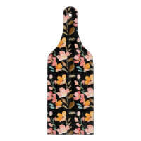 Monogramm Elegante Schwarze Wasserfarbe Blume