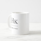 Monogramm Eleganter klassischer Personalisierter A Kaffeetasse (Vorderseite Links)