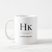 Monogramm Eleganter klassischer Personalisierter A Kaffeetasse (Links)