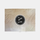 Monogramm Eleganter und Abstrakter Hintergrund Fleecedecke (Vorderseite (Horizontal))