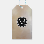 Monogramm Eleganter und Abstrakter Hintergrund Geschenkanhänger (Vorderseite)