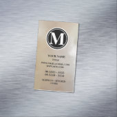 Monogramm-eleganter und abstrakter Hintergrund Magnetische Visitenkarte (Beispiel)