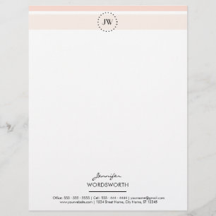 Monogramm Elegantes Professionelles Briefpapier
