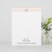 Monogramm Elegantes Professionelles Briefpapier (Stehend Vorderseite)