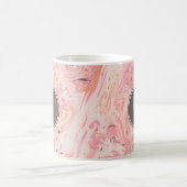 Monogramm Elegantes Rosa Marmor Kaffeetasse (Mittel)