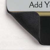 Monogramm-Eleganz im schwarzen grauen Gold Mousepad (Ecke)