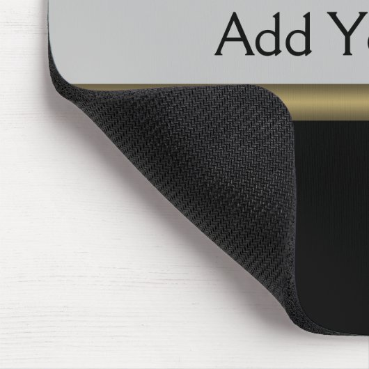Monogramm-Eleganz im schwarzen grauen Gold Mousepad (Ecke)