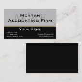 Monogramm-Eleganz in der schwarzen grauen Visitenkarte (Vorne/Hinten)