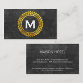 Monogramm | Elementerweiterung (Gold) Visitenkarte (Vorne/Hinten)