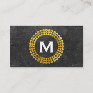 Monogramm   Elementerweiterung (Gold) Visitenkarte