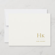 Monogramm Elfenbein Gold Einfache Monogrammierte N