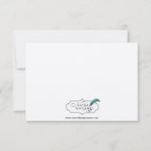 Monogramm-Empfang für lila und Silberherz Einladung (Rückseite)