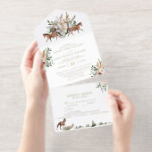 Monogramm | English Manor Wedding All-in-One-Einladung (Abreißstreifen)