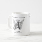 Monogramm-Erinnerungstribut-Buchstabe A Kaffeetasse (Vorderseite Links)