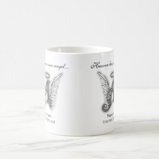 Monogramm-Erinnerungstribut-Buchstabe A Kaffeetasse (Mittel)