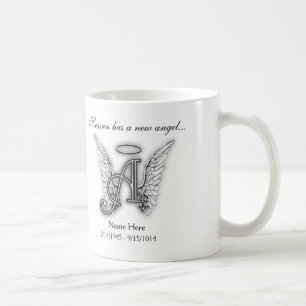 Monogramm-Erinnerungstribut-Buchstabe A Kaffeetasse