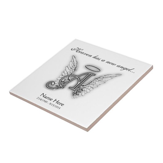 Monogramm-Erinnerungstribut-Buchstabe B Fliese (Seite)