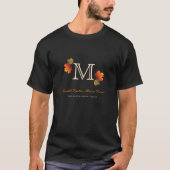 Monogramm-Erntedank der Familie im Herbst/Herbst T-Shirt (Vorderseite)